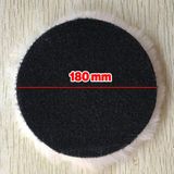 Odea (1 Adet) Yün Ped Ø 180 mm Pasta Cila Polisaj Süngeri Cırt Tabanlı Kuzu Postu Yünü Keçesi Parlatma