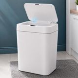 Odea 12 Litre Sensörlü Çöp Kovası, Otomatik Temassız Akıllı Çöp Kutusu, Sessiz Kapanan Kapaklı, 2 Aa Pille Çalışan, Banyo, Mutfak ve Ofis Için Beyaz - 0 - 199 ml - 000-Siyah