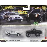 Odea 1:64 Hot Wheels Premium Car Culture 2'li Paket Back To The Future Tıme Machıne - 1987 Toyota Pıckup Truck HBL96 - JHW48