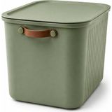 Odea 23 Lt Kapaklı Organizer Kutu - 3 Adet – Yan Kulplu Büyük Boy Plastik Saklama ve Depolama Kutusu – Çok Amaçlı Düzenleyici Kutu – Dolap, Banyo, Ofis ve Oyuncak Düzeni Için (40X30X25CM) - 0-Koyu Mavi - 1 Adet