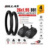 Odea 26X1.95 B81 Bisiklet Lastik Seti 2 Adet Dış Lastik + 2 Adet Iç Servis Lastik 26 Jant Mtb Şehir Bisikleti Uyumlu