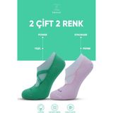 Odea 2'li Paket Kaydırmaz Yoga & Pilates & Dans & Bale Çorabı Avantajlı Set (Pembe ve Mor, 36-40) - 0 - 1 Ay - 00-Bordo