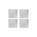 Odea 4 Adet Metal Çinko Masa Bağlantı Sacı Düz 8 x 8 cm Mobilya Yemek Masası Ayak Bağlama Saçı Aparat