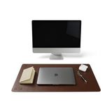Odea 40X90 El Yapımı Deri Masa Pad - Premium Kaymaz Deri Mousepad ve Klavye Altlığı - Sümen Masa Matı (Acı Kahve) - 41 Delft Blue