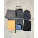 Odea 5'li Oto Yıkama Seti, Mikrofiber Bezi ve Eldiven ile - Antrasit - 13 cm