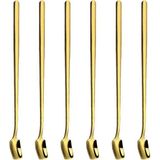 Odea 6 Adet 304 Çelik 17 cm Gold Uzun Kahve ve Smoothie Karıştırma Kaşığı CIN579SR-6 - 0 - 19 L