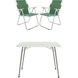 Odea 60X80 cm 2 Kişilik Katlanır Kamp Masa Sandalye Seti - Acı Kahverengi