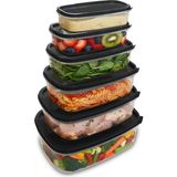 Odea 6'lı Saklama Kabı Seti, Iç Içe Geçebilen Kaplar, Piknik Kutusu, Çok Amaçlı Kutular, Mikrodalgaya Uyumlu, Buzdolabı Kapları, Bpa Free