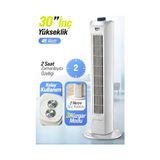 Odea 7gtf1 30 Inç Kule Tipi Vantilatör | 45W Güçlü Motor, 3 Kademeli Hız, Salınımlı, Zamanlayıcılı Tower Fan