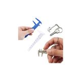 Odea 80MM Plastik Kumpas ve Metal Mini Anahtarlık Kumpas Seti Kalınlık Ölçer Kompratör 2li Set - 41 Delft Blue