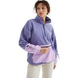 Odea Açık Eflatun Etek Ucu Büzgülü Yarım Fermuarlı Oversize Kadın Polar Sweatshirt - 97238 - 0-Gri - 0 - 1 Yaş