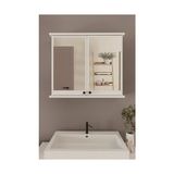 Odea Ad-1 Banyo Dolabı, 2 Kapaklı Beyaz Lavabo Üstü Aynalı Banyo Dolabı, Çok Amaçlı Dolap