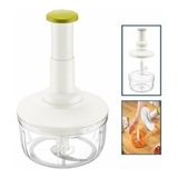 Odea Aee® 1.5 Litre Basmalı El Rondosu 3 Bıçaklı Büyük Boy Sebze Doğrayıcı Ipli Gerektirmeyen Manuel Rondo Soğan Sarımsak Biber Meyve Kuruyemiş Doğrayıcı Mutfak Robotu Bpa Free - Almond