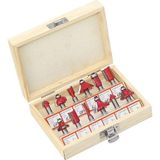Odea Aee® 12 Adet 6mm Shank Ahşap Freze Uç Seti | Karbür Kesici Router Bit Seti | Düz, Köşe, Boncuk, Kanal, Pah Uçları | Mdf, Masif Ahşap, Sunta Uyumlu | Profesyonel Doğrama & Marangozluk Seti - Ahşap - Beyaz