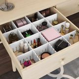 Odea Aee® 4'lü Plastik Ayarlanabilir Çekmece Düzenleyici Organizer - Iç Içe Geçmeli Kesilebilir - 8CMX43CM - Mutfak Iç Çamaşırı Çorap Sütyen Dolap Takı Makyaj (4) - 00-Siyah - Beyaz - 1 - 2 cm