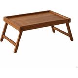 Odea Ahşap Katlanabilir Yatak Tepsisi – Çok Amaçlı Servis ve Laptop Sehpası, Doğal Ahşap, 40X30 Cm, Yükseltilmiş Kenarlı - 40 x 30 cm - Ahşap - Bej - Siyah