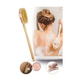 Odea Ahşap Saplı Doğal At Kılı Selülit Fırçası Peeling Masaj Fırça Banyo Fırçası