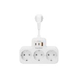 Odea Akım Korumalı Priz, Duvar Priz Çoğaltıcı, 3x Priz Soketi, 2x Type-C Girişi, 1x USB Girişi, Çocuk Korumalı ve Isıya Dayanıklı Yapı, Aşırı Gerilim Koruyucu, 16A/3680W (Kablosuz) (Beyaz) - Ahşap - Bej - Siyah