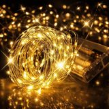 Odea Aksu Peri LED 5mt Gün Işıgı (Pilli) Dekoratif Işık Parti Süslemesi Kına Gecesi Dügün Dogum Günü Süslemesi (2 Adet) - 1 x 100 cm - 00 Beyaz