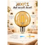 Odea Amber LED Ampul, 4W, E27 Dişli, 2700K Gün Işığı, Dimmerli Filament Tasarım