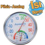 Odea Analog Termometre Isı ve Nem Ölçer Sauna Sıcaklık Ölçme Derece Gösterge Pilsiz Mekanik Düz 1 Adet - 0- Koyu Mavi