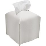 Odea Aputue Doku Kutusu, 13X13X13 cm Kare Pu Deri, Dekoratif Modern Düzenleyici Dispenser, Banyo Makyaj Masası Komodin Ofis Araba Ev Için Katlanabilir Şık Peçetelik Kılıfı Saklama Kabı Aksesuarları - Altın - Gümüş - Bakır