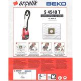 Odea Arçelik ile Uyumlu S 4540 T Uyumlu 5 Adet Süpürge Toz Torbası Bez - Ahşap