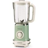 Odea Ariete Vintage Blender Yeşil 0568/14 - Saklaması Kolay, 500 Watt, 1,5 Litre Sürahi, Plastik Kavanoz, 6 Paslanmaz Çelik Bıçak, 2 Hız, Darbeli, Çift Emniyetli - Ahşap - Beyaz
