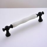 Odea Arnas Porselen Siyah Kulp 160 mm Mobilya Çekmece Mutfak Dolabı Dolap Kapak Kulpları Kulb Kulpu - 00-Siyah - Beyaz