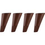 Odea BADEM10 Açılı Konik 4 Adet Ahşap Desenli 12 cm Mobilya Yükseltici Baza Ayağı Koltuk Kanepe Altı Puf Ayakları - 100 x 100 x 10 cm