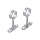 Odea BADEM10 Askı Flanşı Oval Dolap Boru Sabitleme Kıyafet Elbise Askı Flanş Aparatı Krom 75X25 mm (2 Adet) - 00-Siyah - Beyaz