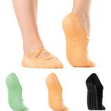 Odea Balanced Yoga Stuff Kaydırmaz & Pilates & Dans & Bale Çorabı (3, Turuncu Siyah Yeşil, 36-40) - 0 - 1 Ay - 00-Bordo
