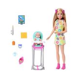 Odea Barbie Aksesuarlarla Birlikte Gelen Barbie Skipper Bebek ve Oyun Seti, Yemek Zamanı Temalı Bebek Bakıcılığı Seti, Renk Değiştiren Oyuncak, HTK35