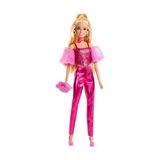 Odea Barbie Deluxe Style Stil Ikonu Metalik Pembe Korse-Pantolon Kombini ve Aksesuarlarıyla Sarı Saçlı Bebek (5), JFP40