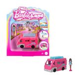 Odea Barbie Mini Barbieland™ Bebek ve Araç Barbie Mini Barbieland Bebek ve Araç Seti, 4 cm Bebek ile Renk Değiştiren Havuzuyla Rüya Karavanı HYF39