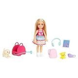 Odea Barbie Seyahatte Chelsea Bebek ve Aksesuarları Barbie Oyuncakları, Chelsea™ Bebek ve Aksesuarları, Yavru Köpeğiyle Seyahat Seti HJY17