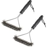 Odea Bbtcxjs 2 Adet Izgara Fırçası, Izgara Fırçası, 30 cm Paslanmaz Çelik Izgara Temizleme Fırçası, Üçgen 360° Izgara, Tel Fırça, Kömür Mangalı Için Mangal Aksesuarı, Küre Izgara, Temizleyici Fırça