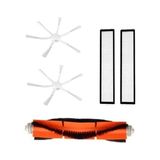 Odea Beyaz Dreame Vacuum Mop D9 D9 Max Dreame Bot L10 Dreame L10 Pro 2 Adet 6 Kollu Yan Fırça,1 Adet Ana Fırça,2 Adet Hepa Filtre Yedek Parça Seti Dreame Vacuum Mop D9/D9MAX L10/L10 Pro ile Uyumlu