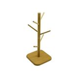 Odea Busstier Ahşap Bambu Kupa Bardak Askısı 6'lı Stand Doğal Mutfak Tezgahı Için Kupa Standı Bardak Tutucu Modern Dekoratif Dayanıklı Kolay Kurulumlu Organizer (Kare) - 001-Renkli