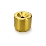Odea Busstier Gold Metal Kapaklı Küllük, Portatif ve Modern Tasarım Kül Tablası, Araç Için Uygun Rüzgar Geçirmez Küllük, Lüks Altın Rengi Masaüstü Kül Tepsisi, Kolay Temizlenir Dış Mekan Küllüğü