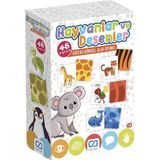 Odea Ca Games Hayvanlar ve Desenleri 48 Parça Eğitici Görsel Algı Oyunu - Acı Kahverengi