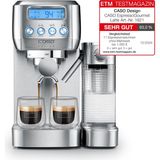 Odea Caso Espresso Gourmet Latte – Test Sonucu Çok Iyi, Entegre Süt Kabına Sahip Süzgeç Makinesi, 20 Bar Ulka Pompa, Fincan Isı Plakası, 1 Veya 2 Fincan, Gümüş, Paslanmaz Çelik