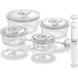 Odea Caso Vacuboxx R-Set – 4 – Borosilikat Camdan Son Derece Sağlam Yuvarlak Vakum Kabı, Bpa Içermez, Isıya Dayanıklı, Bulaşık Makinesinde Yıkanabilir, Dondurucuya Uygun, Tatsız, Tam Tarih Ayarı - 001-Renkli - 1 Adet - 0,21 L