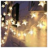 Odea Coverzone 10 Metre 60 Ledli Yıldız Işık Zinciri Dekoratif Fişli Sıcak Sarı LED Aydınlatma Ev Oda Balkon Duvar Pencere Yılbaşı Parti ve Doğum Günü Süslemeleri - 1 x 100 cm - 00 Beyaz