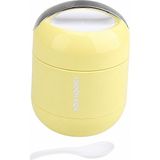 Odea Coverzone 304 Paslanmaz Çelik Iç Hazneli Yemek Kabı, Bölmeli Saklama Alanı, Entegre Taşıma Sapı, Kaşık ve Yemek Takımı Dahil Taşınabilir Öğle Yemeği Kutusu Lunch Box Sefer Tası | STK-304 (Sarı) - Adaçayı