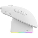 Odea Coverzone Ajazz Kablosuz Oyuncu Mouse PAW3311 Sensör 24000 Dpı 1000Hz 2.4g Bluetooth Kablolu Üç Modlu 800MAH Rgb Manyetik Şarj Standlı 69G E Spor Fare | AJ139P V3 Mc (AJ139P V3 Mc - Beyaz) - Adaçayı