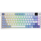 Odea Coverzone Üçlü Mod Membran Gaming Klavye,%75 Düzen, 4000MAH Batarya, Rgb 14 Efekt, Tft Ekran, Type-C, Bluetooth 2.4g, Su Geçirmez, Win/mac Uyumlu, Multimedya Düğmeli | Ajazz AF82 (Mavi Beyaz - AF82)