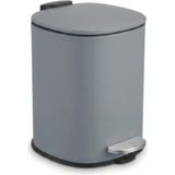 Odea Deconox 3 Lt Koyu Gri Paslanmaz Çelik Pedallı Çöp Kovası, Yavaş Kapanan Asansörlü Kapaklı Metal Çöp Kutusu, Banyo Wc Ofis Için Kompakt, 23X16X16 cm - 0 - 199 ml - 000-Siyah