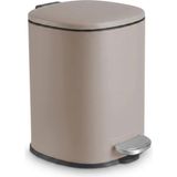 Odea Deconox 3 Lt Latte Paslanmaz Çelik Pedallı Çöp Kovası, Yavaş Kapanan Asansörlü Kapaklı Metal Çöp Kutusu, Banyo Wc Ofis Için Kompakt Çöp Kovası, 23X16X16 cm - 0 - 199 ml - 000-Siyah