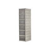 Odea Deconox 6 Katlı, Katlanabilir Ayakkabılık, Taşınabilir Çok Amaçlı, Geniş, Katlanabilir Dolap ve Raf, Katlanır Taşınabilir Premium Portatif Organizer Ayakkabılık (25,5cm x 34,5cm x 105,5CM) (Toprak) - 010 - Beyaz